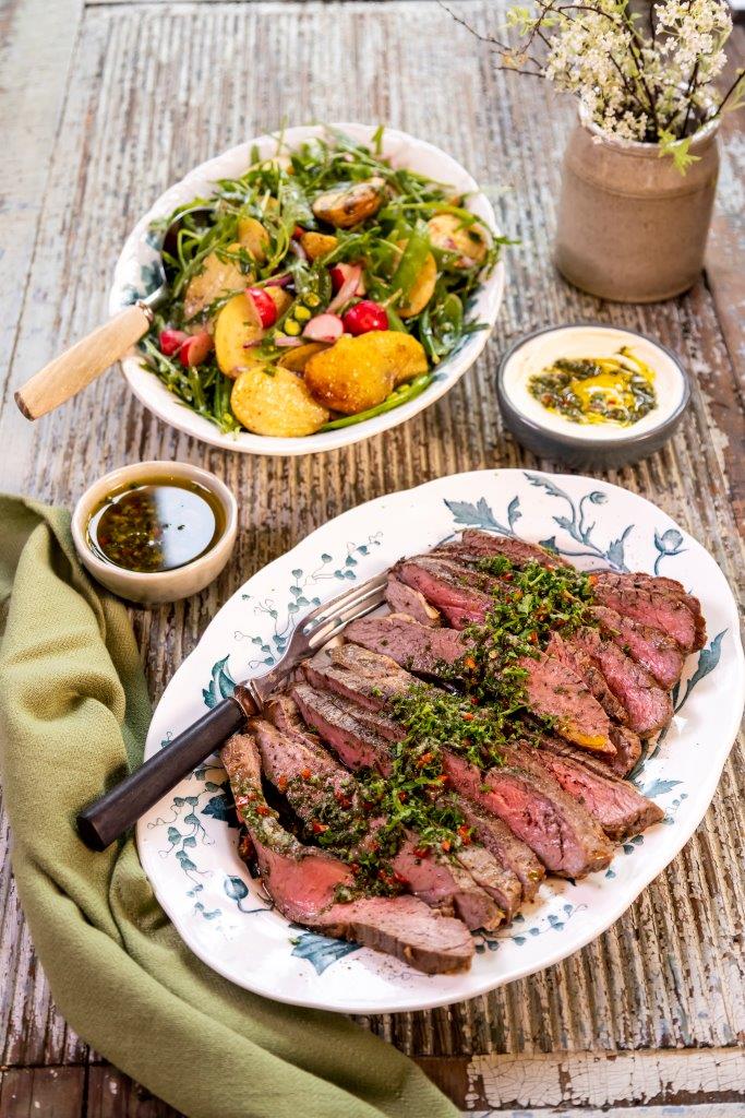 Grillad flankstek med gremolata