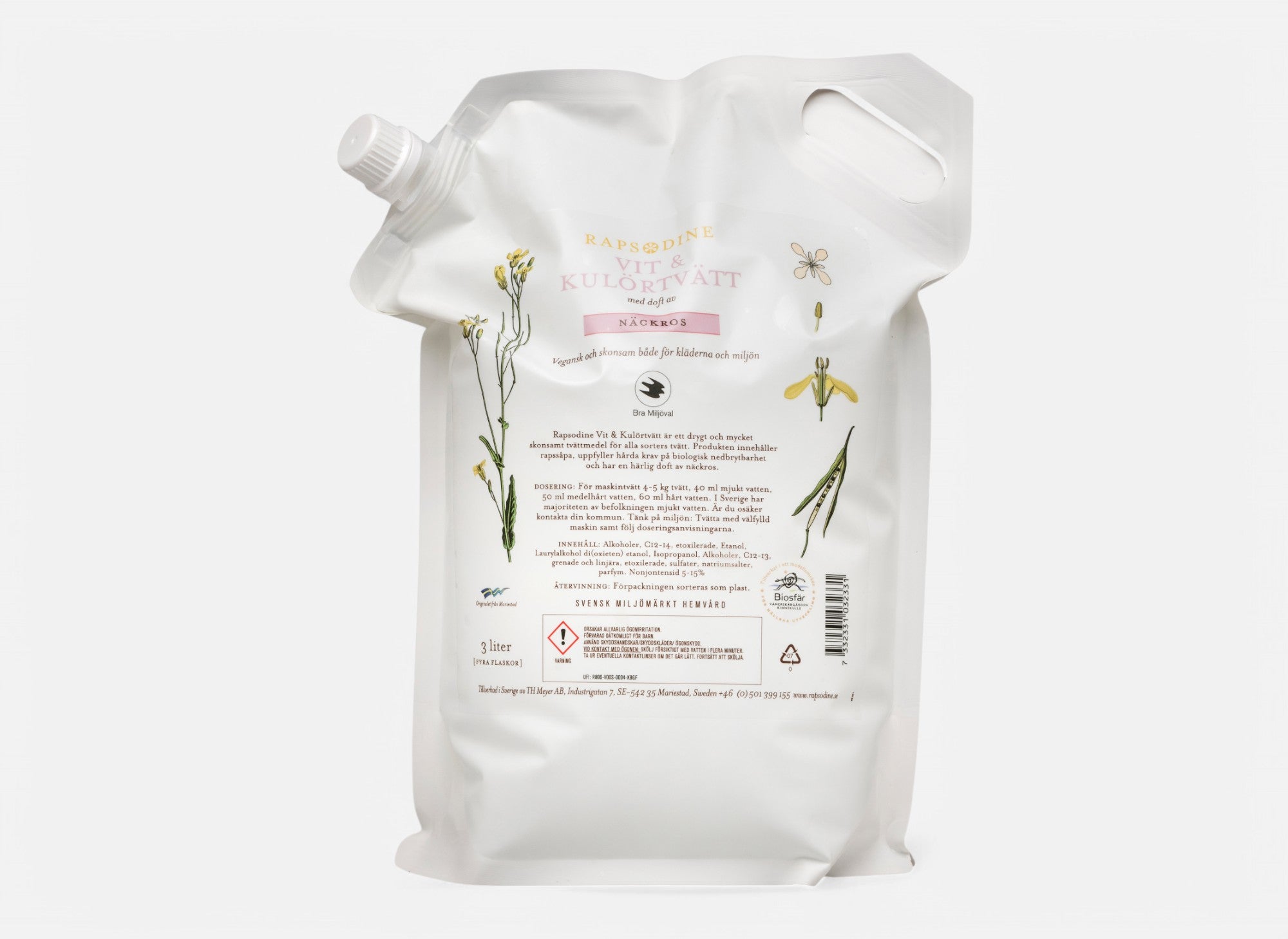 Vit & Kulörtvätt refill 3 L