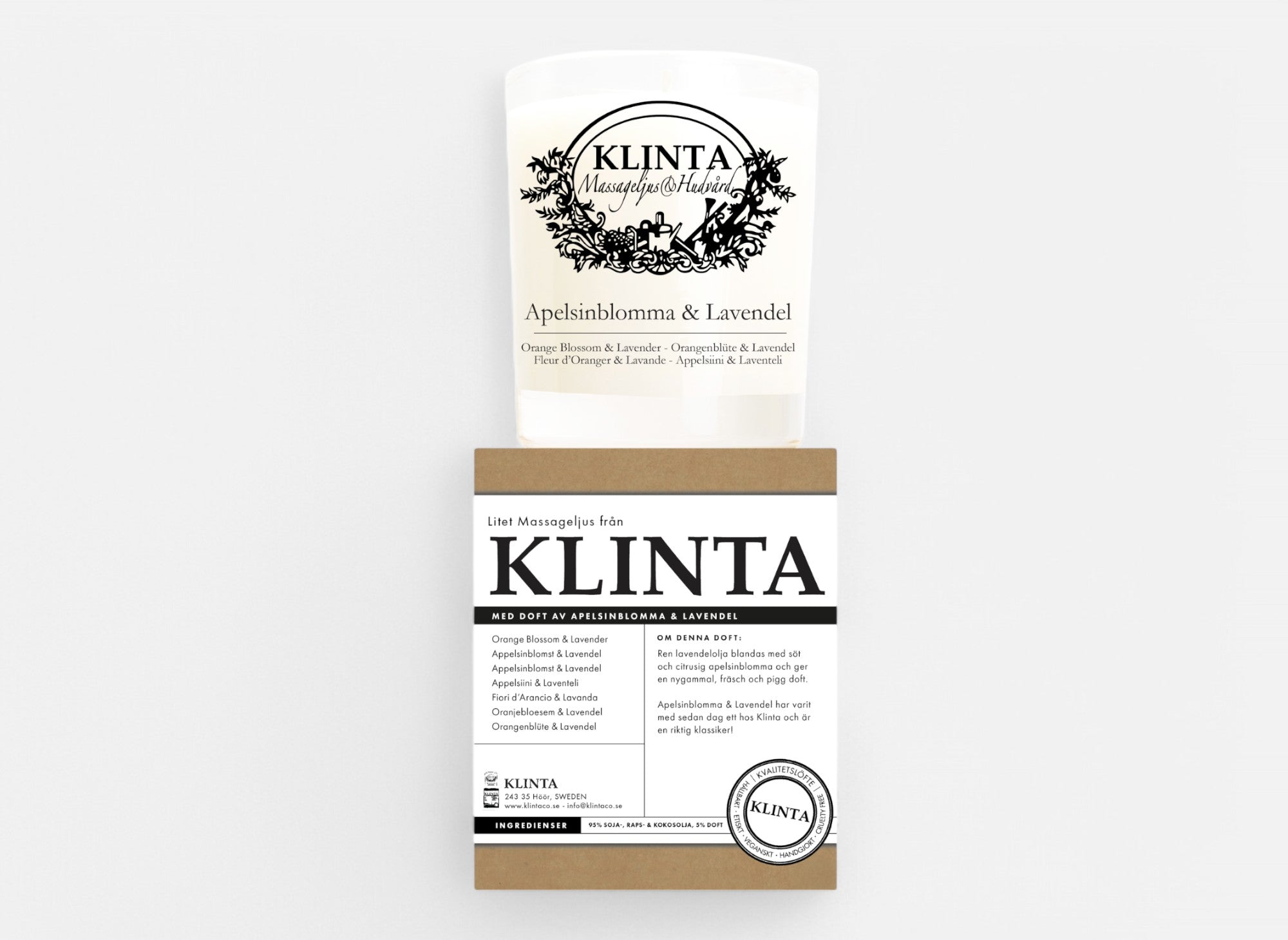 Klinta Ljus Apelsinblomma & Lavendel 18 tim