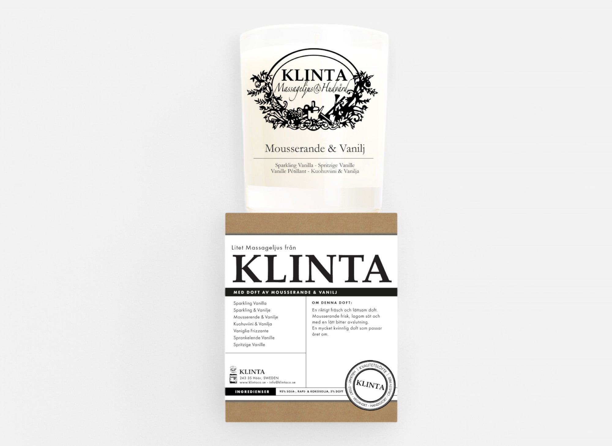 Klinta Ljus Mousserande & Vanilj 18 tim