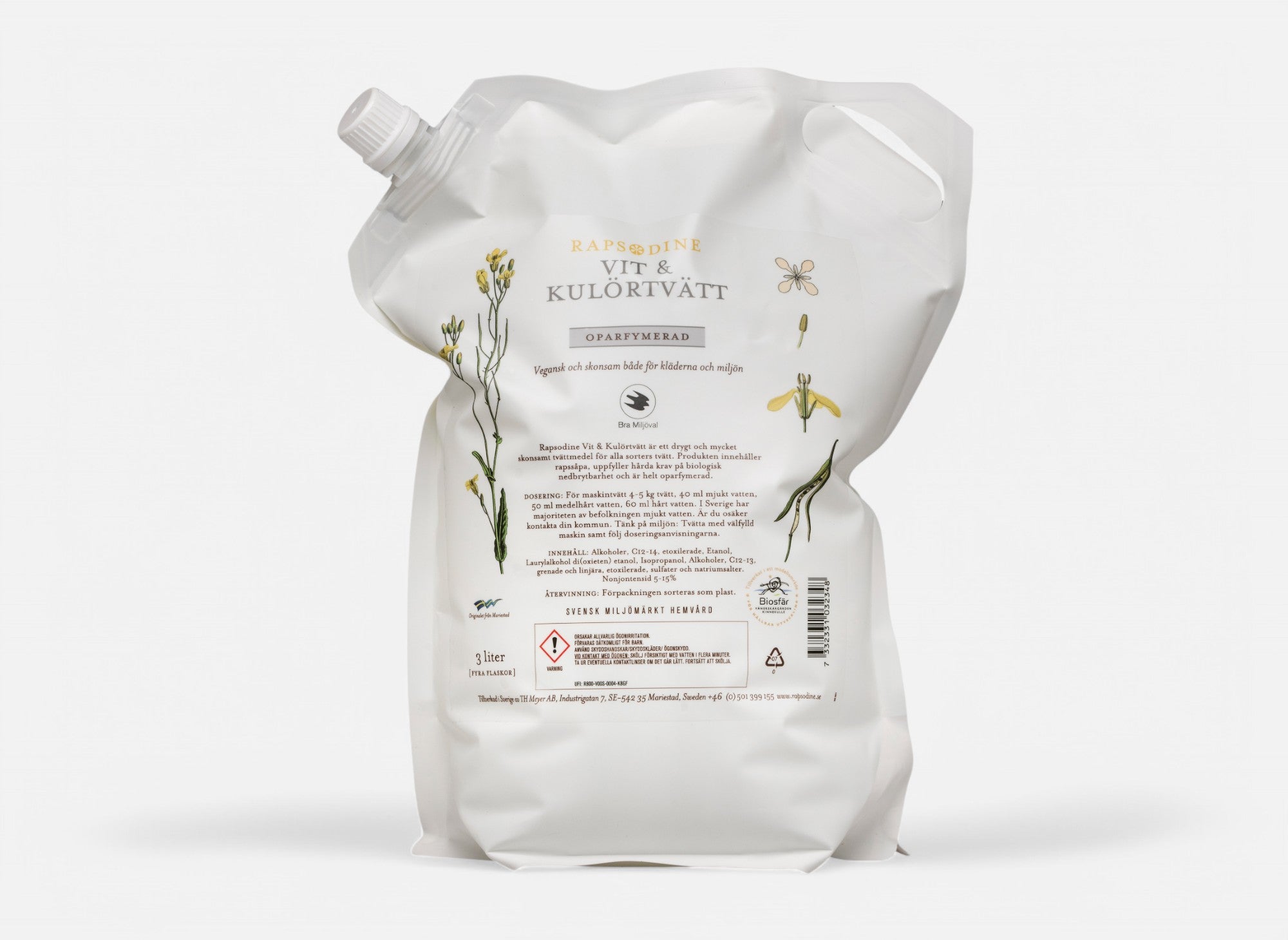 Vit & Kulörtvätt OP refill 3 L